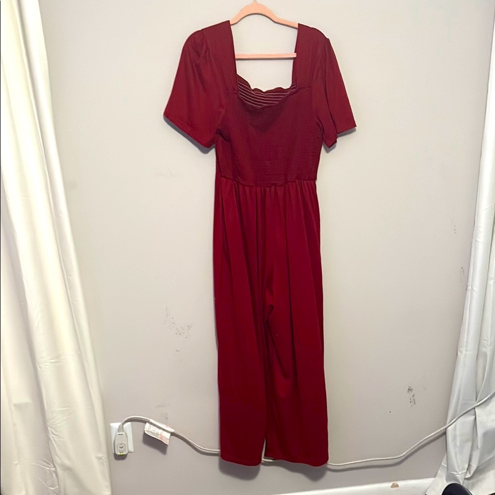 Elegant Red Jumpsuit